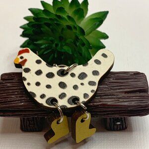 Chicken Earring, Silly Earrings, Chicken Jewelry, Chicken Jewelry, Gift Idea